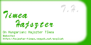 timea hajszter business card